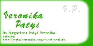 veronika patyi business card